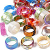 Resin Wide Band Cuff Ring RJEW-T022-013-1