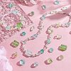 AHADERMAKER 160Pcs 16 Styles Transparent Spray Painted Glass Beads GLAA-GA0002-02-5