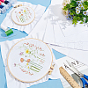 BENECREAT 16Pcs 4 Style Punch Embroidery Fabric DIY-BC0012-59-5