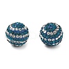 Stripe Pattern Polymer Clay Rhinestone Beads CLAY-NH0001-01E-1