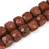 Synthetic Goldstone Beads Strands G-H078-C36-6mm-2