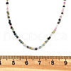 Natural Tourmaline Beaded Necklaces NJEW-JN02492-08-4