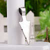 Retro 316 Surgical Stainless Steel Arrow Head Big Pendants X-STAS-E096-68AS-2