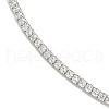 Rack Plating Brass Pave Clear Cubic Zirconia Round Ball Choker Necklaces NJEW-A031-02-02P-3