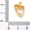 Brass Micro Pave Cubic Zirconia Pendants KK-S049-18G-3