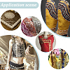Ethnic Embroidered Polyester Sequins Trim Ribbon OCOR-WH0070-136A-3