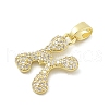 Brass Micro Pave Cubic Zirconia Pendants ZIRC-C012-01G-11-2