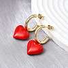 Brass Dangle Stud Earrings EJEW-V011-03G-2