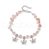 Natural Cherry Quartz Glass Chip Beaded Bracelets BJEW-JB11819-05-2