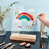 Transparent Acrylic Earring Display Stands EDIS-WH0035-13-3