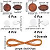 CHGCRAFT DIY Flat Round Pendant Necklace Making Kit DIY-CA0004-84-2