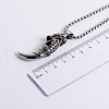 Retro Punk Hip-hop Street Fashion Men's Wolf Tooth Stainless Steel Pendant Necklaces MB9214-2