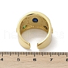 Brass Micro Pave Cubic Zirconia Adjustable Cuff Rings for Women RJEW-C129-10G-5