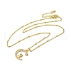 Brass Micro Pave Clear Cubic Zirconia Pendants Necklaces NJEW-K269-05G-10-2
