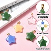 20Pcs 4 Colors Glass Pendants GLAA-YW0003-49-4
