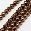 Electroplate Non-magnetic Synthetic Hematite Beads Strands G-J169A-2mm-01-1