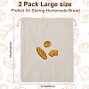 CRASPIRE 2Pcs Linen Bread Print Pouches AJEW-CP0003-81A-2