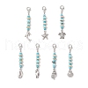 Ocean Tibetan Style Alloy Pendant Decorations HJEW-JM03376-2