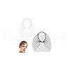 AHADERMAKER 2Pcs 2 Colors Bridal Rhinestone Mesh Veil Cloth Hair Bands DIY-GA0007-03-7