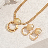 Vintage Iron Ring Necklaces & Earrings Set for Evening and Wedding Wear OW8801-1