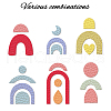 2Pcs 2 Style Acrylic Earring Handwork Template DIY-WH0573-003-4