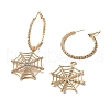 Halloween Alloy Tassels Hoop Earrings EJEW-K274-02G-2