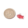 Fish Spray Painted Glass Pendants PALLOY-JF03779-2