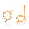 Brass Stud Earring Findings MAK-T011-12G-2