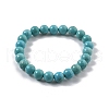 Natural Howlite Bead Stretch Bracelets X-BJEW-K212-B-011-3