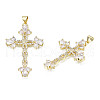 Brass Micro Pave Cubic Zirconia Pendants KK-N227-85A-3