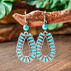 Bohemian Style Alloy Acrylic Dangle Earrings WGAEF55-10-1