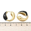 Brass Enamel Stud Earrings EJEW-M082-03G-3
