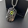 Retro Rock Punk Men's Evil Eye Stainless Steel Pendant Necklaces BI5635-3