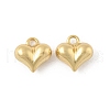 Heart Brass Charms KK-M327-02A-G-1