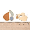 304 Stainless Steel Enamel Stud Earrings EJEW-Z089-24G-5