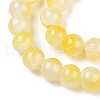 Crackle Baking Painted Imitation Jade Glass Beads Strands DGLA-T003-10mm-03-2