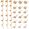 SUNNYCLUE 60Pcs 6 Styles Brass Stud Earring Post KK-SC0005-13-1