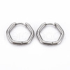 Hexagon Huggie Hoop Earrings for Women EJEW-N016-010-NR-1