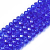 Electroplate Glass Beads Strands EGLA-A034-T3mm-B27-4