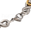 201 Stainless Steel Byzantine Chain Bracelets BJEW-B078-130GP-3