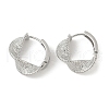Brass Hoop Earrings EJEW-D320-08P-4