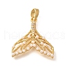 Brass Micro Pave Cubic Zirconia Pendents KK-R212-09G-1