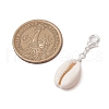 Natural Shell Pendant Decoration HJEW-JM03189-02-3