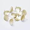 Electroplated Brass Stud Earring Findings X-KK-G331-21G-NF-1