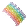 6Pcs 6 Colors Heart & Round Acrylic Beaded Stretch Kid Bracelet Sets BJEW-JB10674-3
