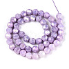 Electroplate Glass Beads Strands EGLA-T021-8mm-15-08-2