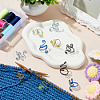 10Pcs 5 Colors Aluminum Wrapped Cuff Ring RJEW-PH01310-5