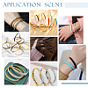 Unicraftale 3Pcs 3 Colors Egg Shaped 201 Stainless Steel Grooved Hinged Bangles STAS-UN0055-67A-6