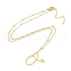 304 Stainless Steel Pendant Necklaces NJEW-H029-02G-O-2