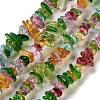Transparent Crackle Glass Beads Strands X-GLAA-U004-01D-1